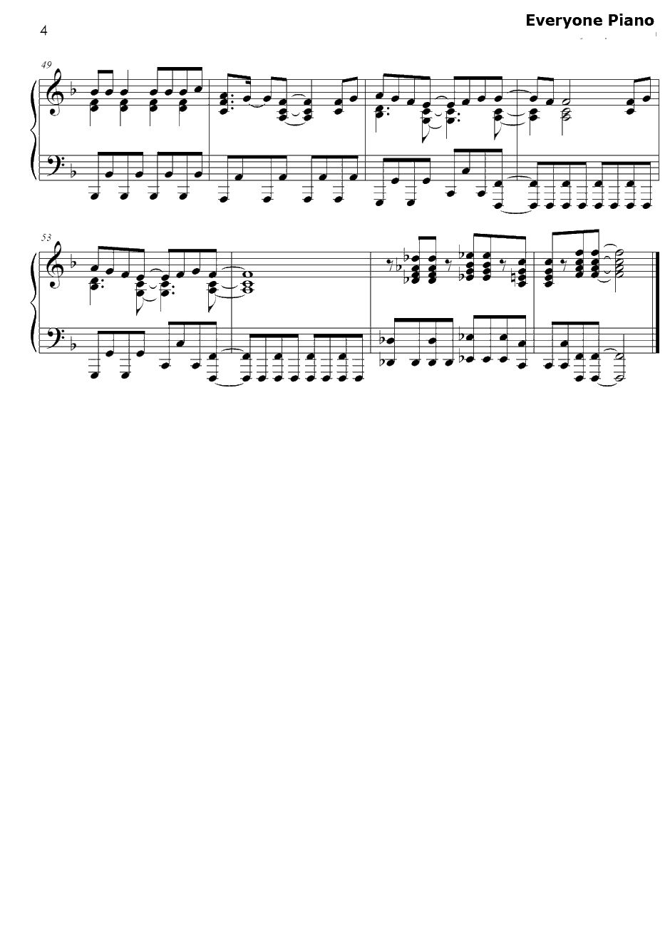 ココロのちず钢琴谱-BOYSTYLE-心之航海图-海贼王OP54