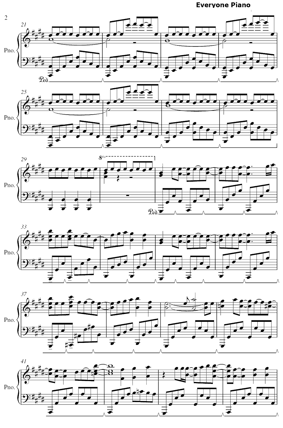 二言目钢琴谱-战场原黑仪（斋藤千和）-伪物语OP12