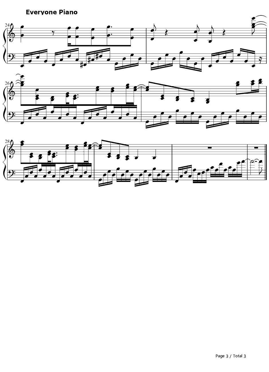 透明だった世界钢琴谱-秦基博-透明的世界-火影忍者疾风传OP73