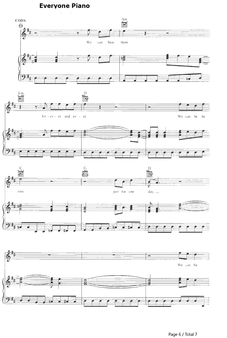 Heroes钢琴谱-DavidBowie6