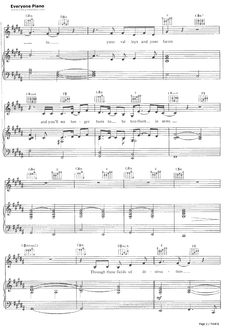 Brothers in Arms钢琴谱-DireStraits2