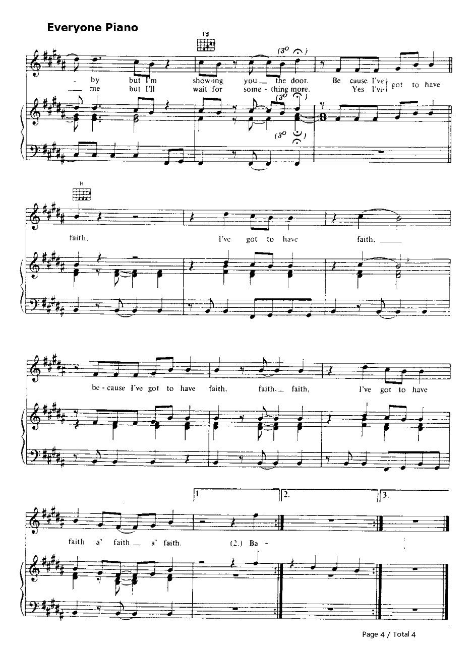 Faith钢琴谱-GeorgeMichael乔治·迈克尔4