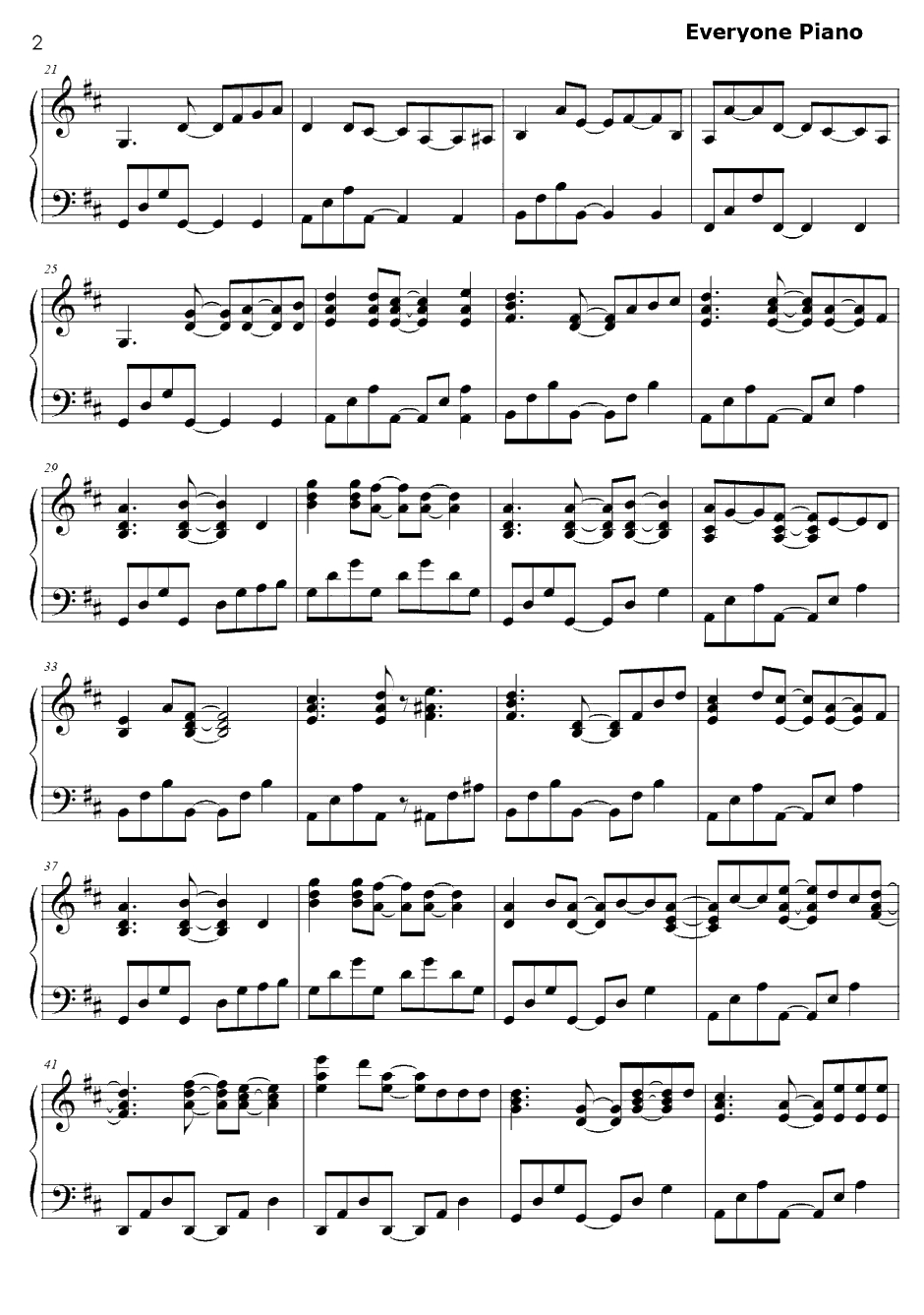 the Fourth Avenue Cafe钢琴谱-L'Arc〜en〜Ciel-浪客剑心-明治剑客浪漫谭ED42