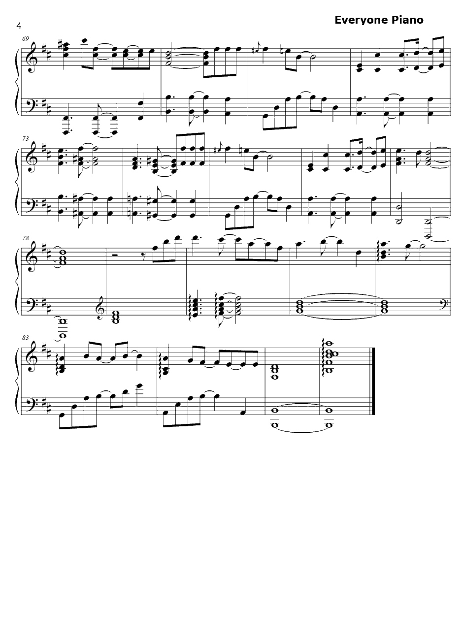 the Fourth Avenue Cafe钢琴谱-L'Arc〜en〜Ciel-浪客剑心-明治剑客浪漫谭ED44