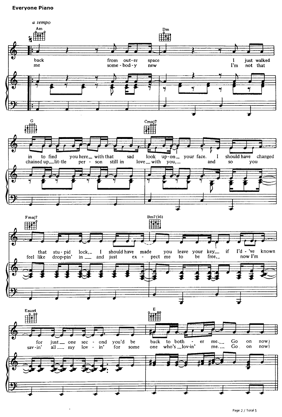 I Will Survive钢琴谱-GloriaGaynor2