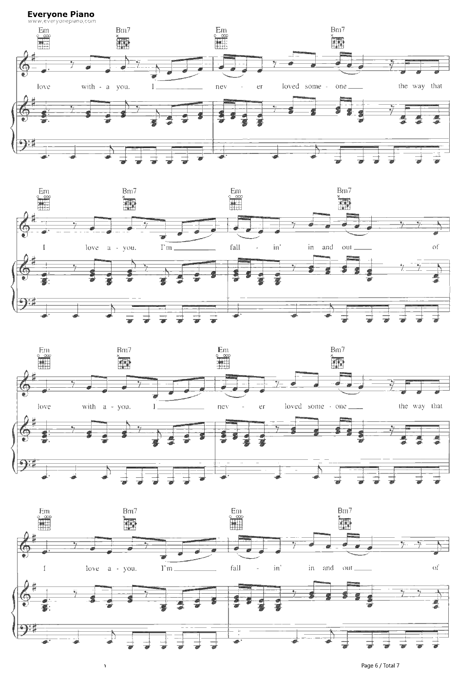 Fallin'钢琴谱-AliciaKeys6