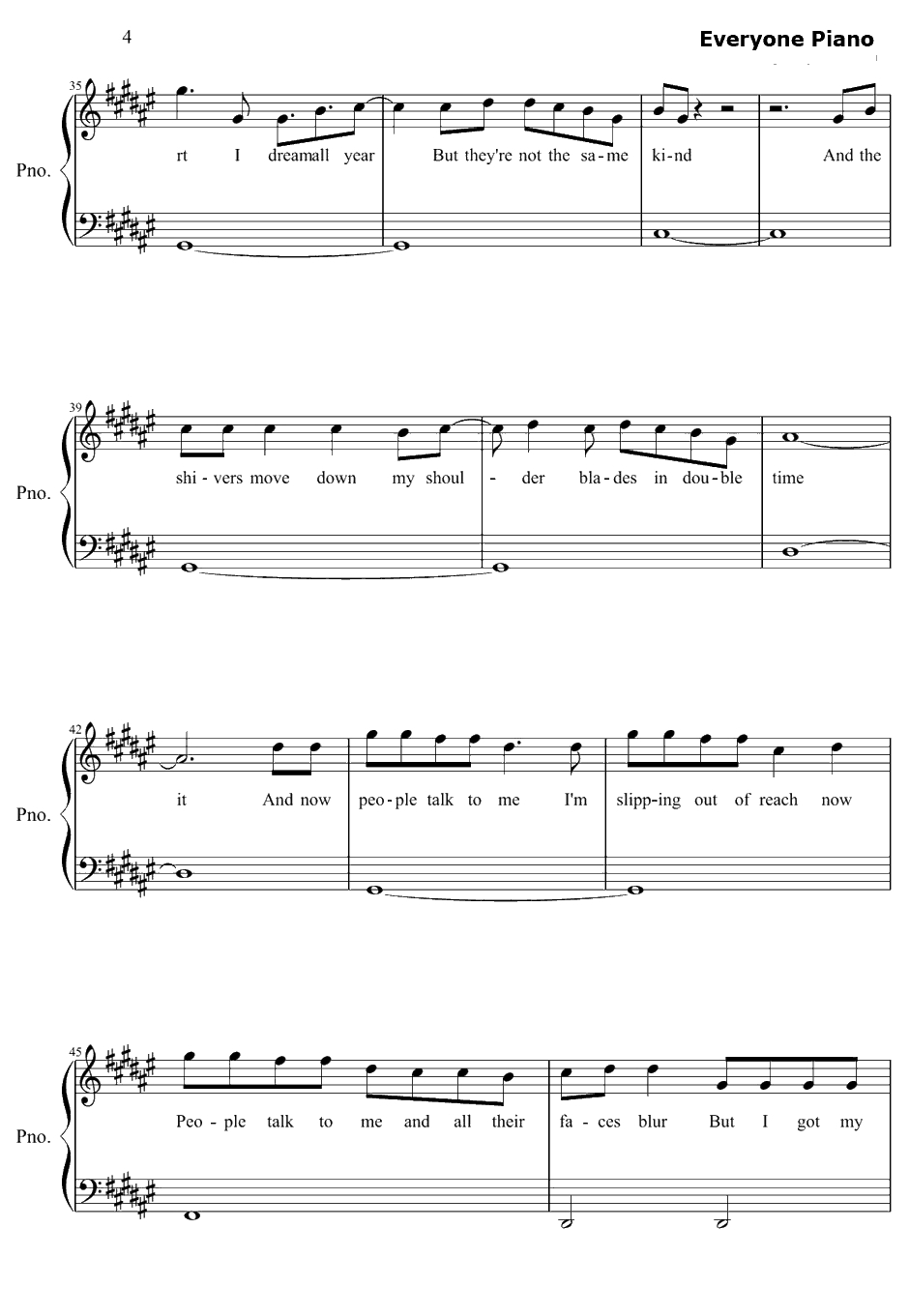 Yellow Flicker Beat钢琴谱-Lorde-饥饿游戏3：嘲笑鸟（上）主题曲4