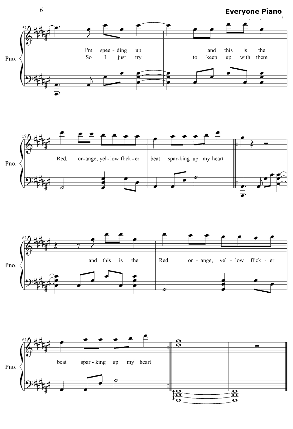 Yellow Flicker Beat钢琴谱-Lorde-饥饿游戏3：嘲笑鸟（上）主题曲6