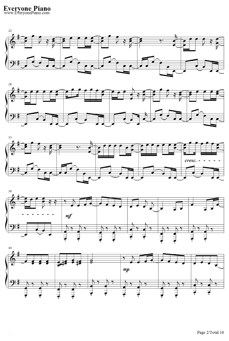 リンネ钢琴谱-ハチ-初音ミク2