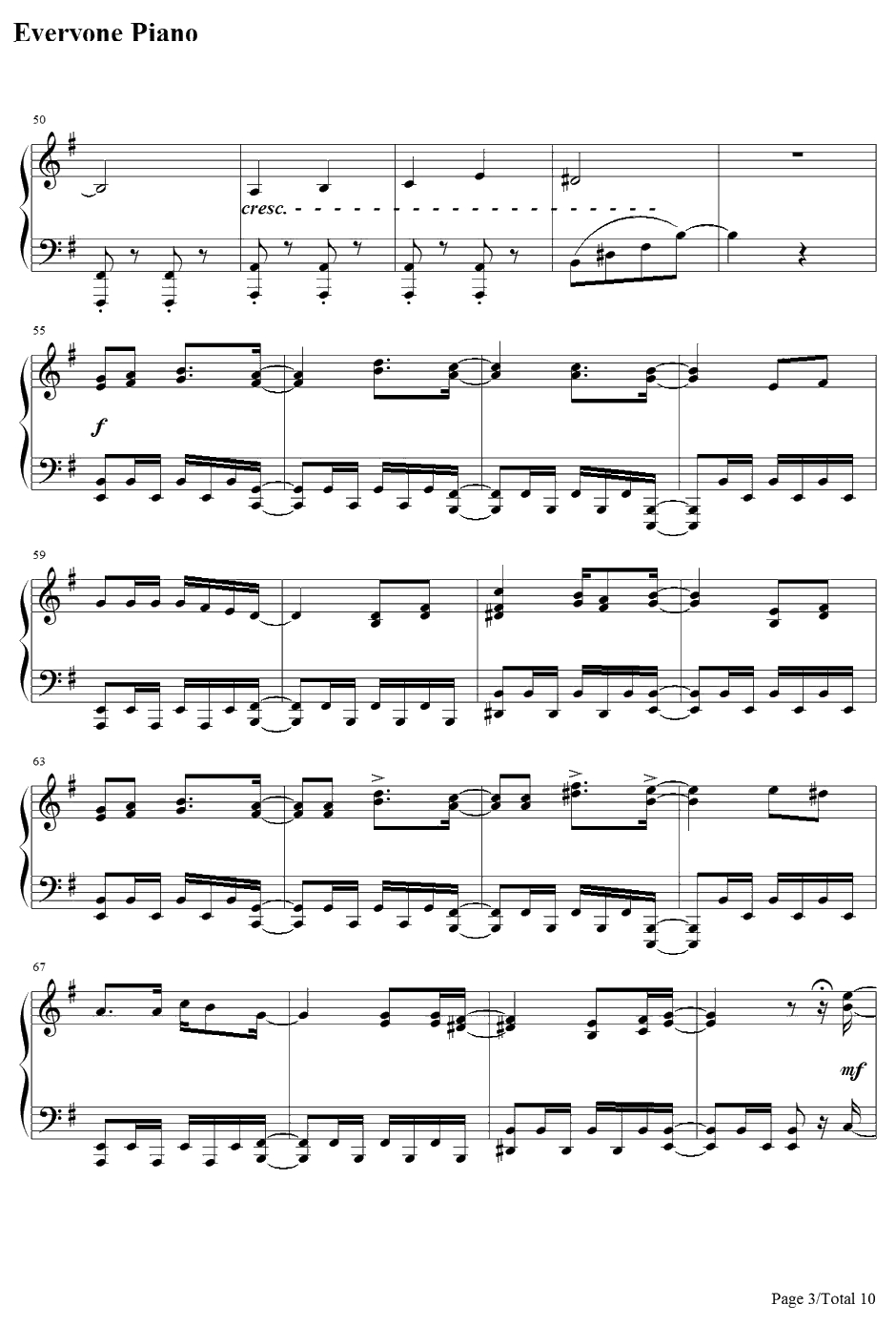 リンネ钢琴谱-ハチ-初音ミク3