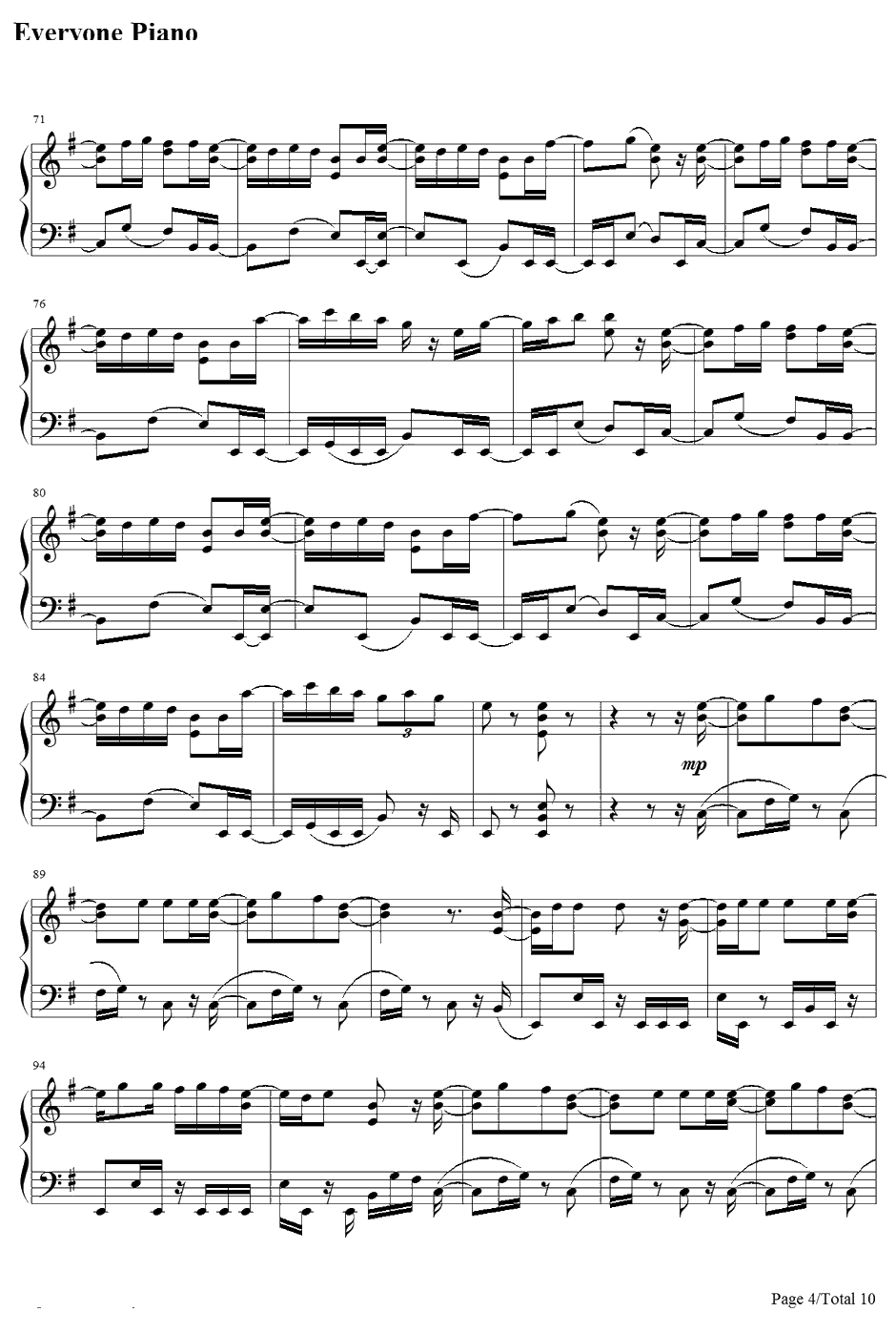 リンネ钢琴谱-ハチ-初音ミク4