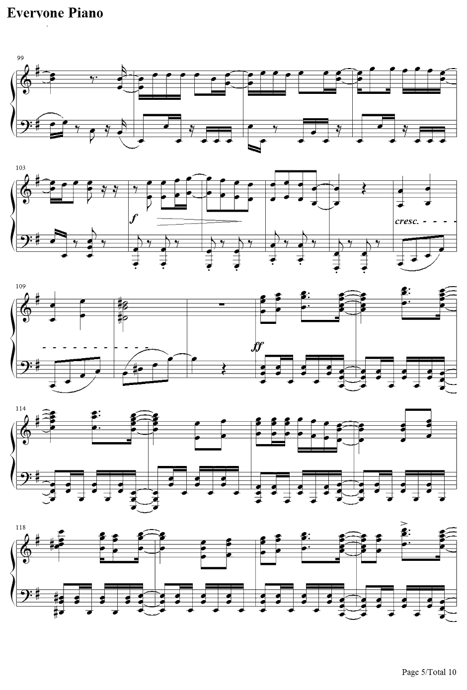 リンネ钢琴谱-ハチ-初音ミク5