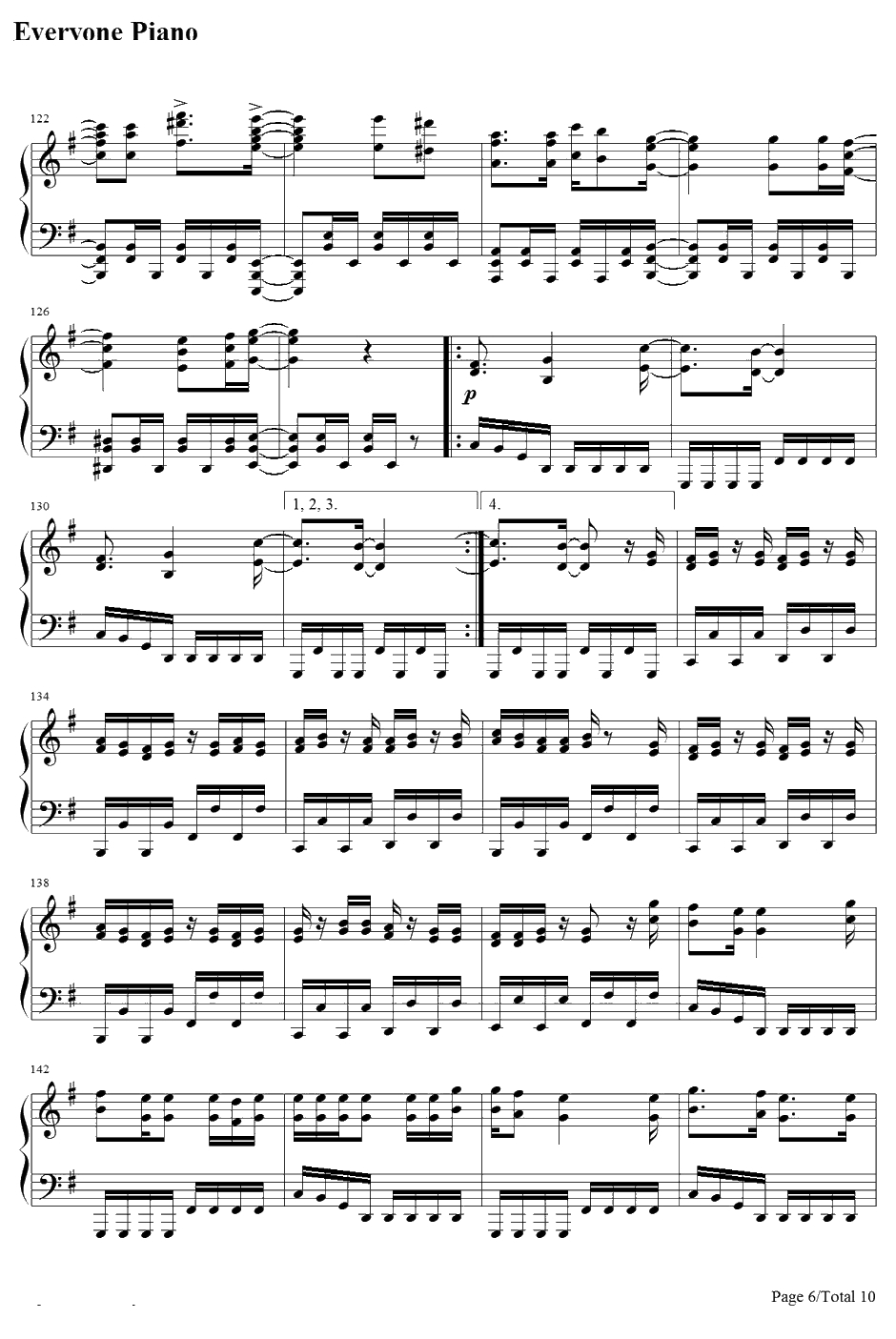 リンネ钢琴谱-ハチ-初音ミク6