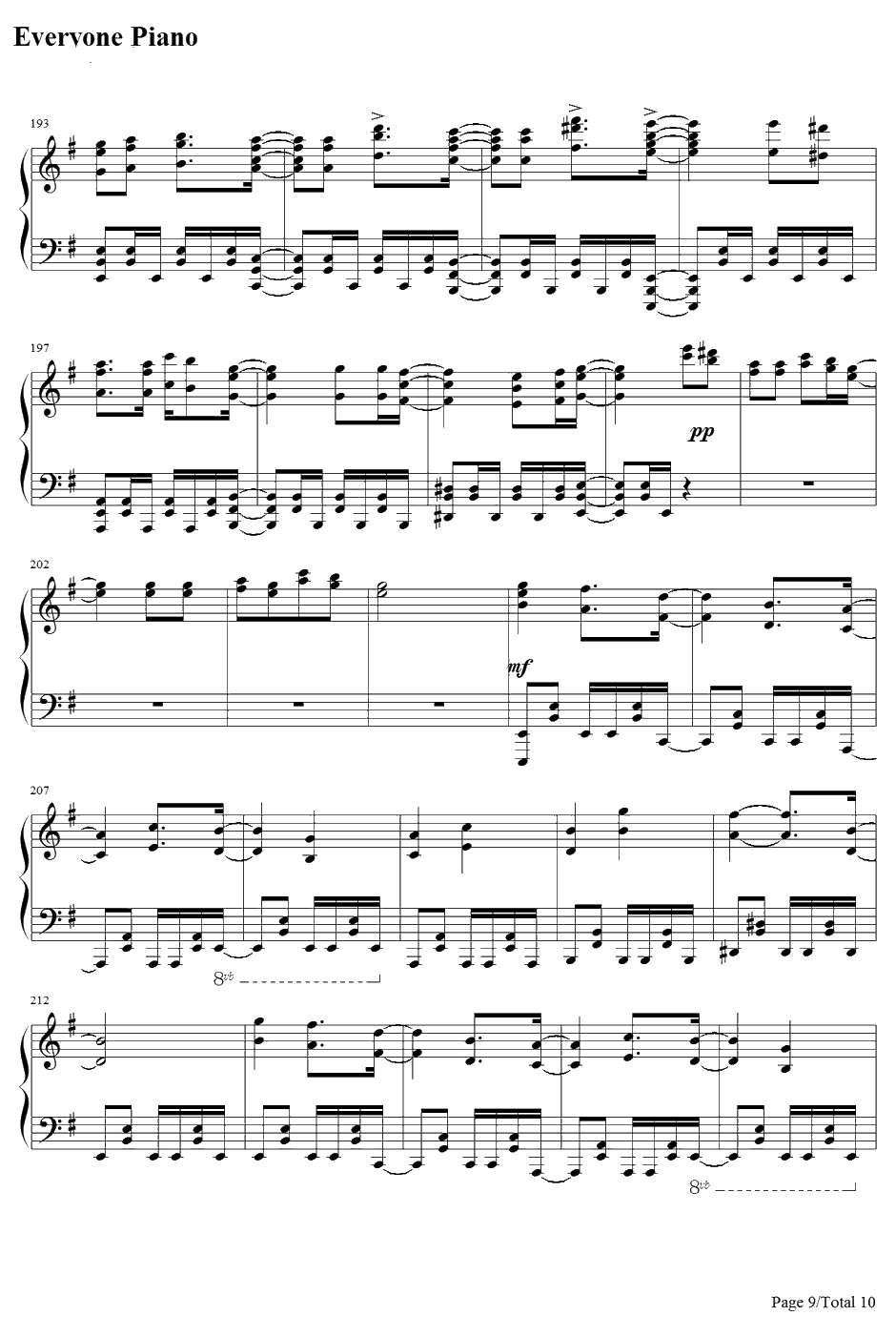 リンネ钢琴谱-ハチ-初音ミク9