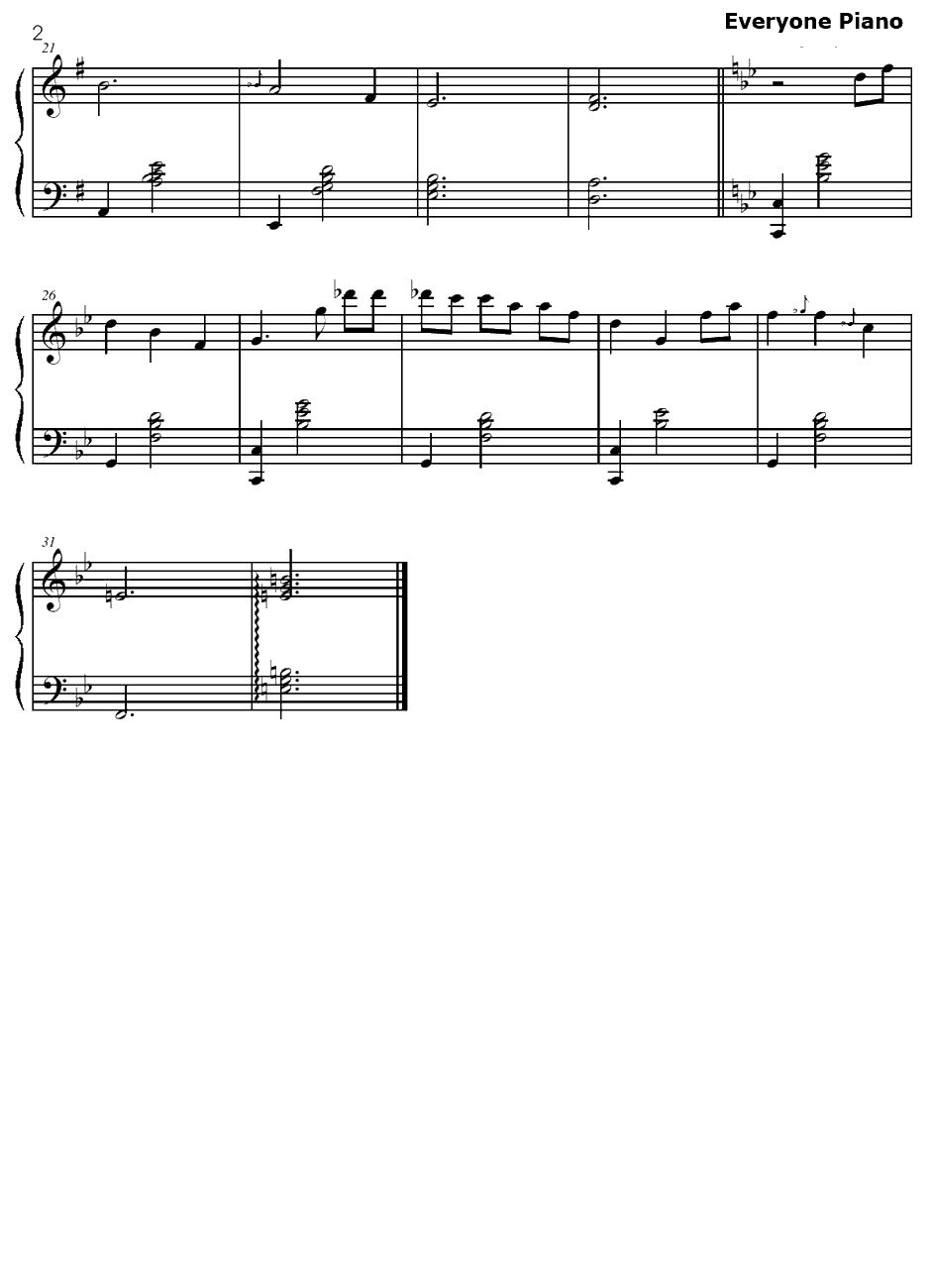 Solitudes钢琴谱-桥本一子-翼神传说OST12