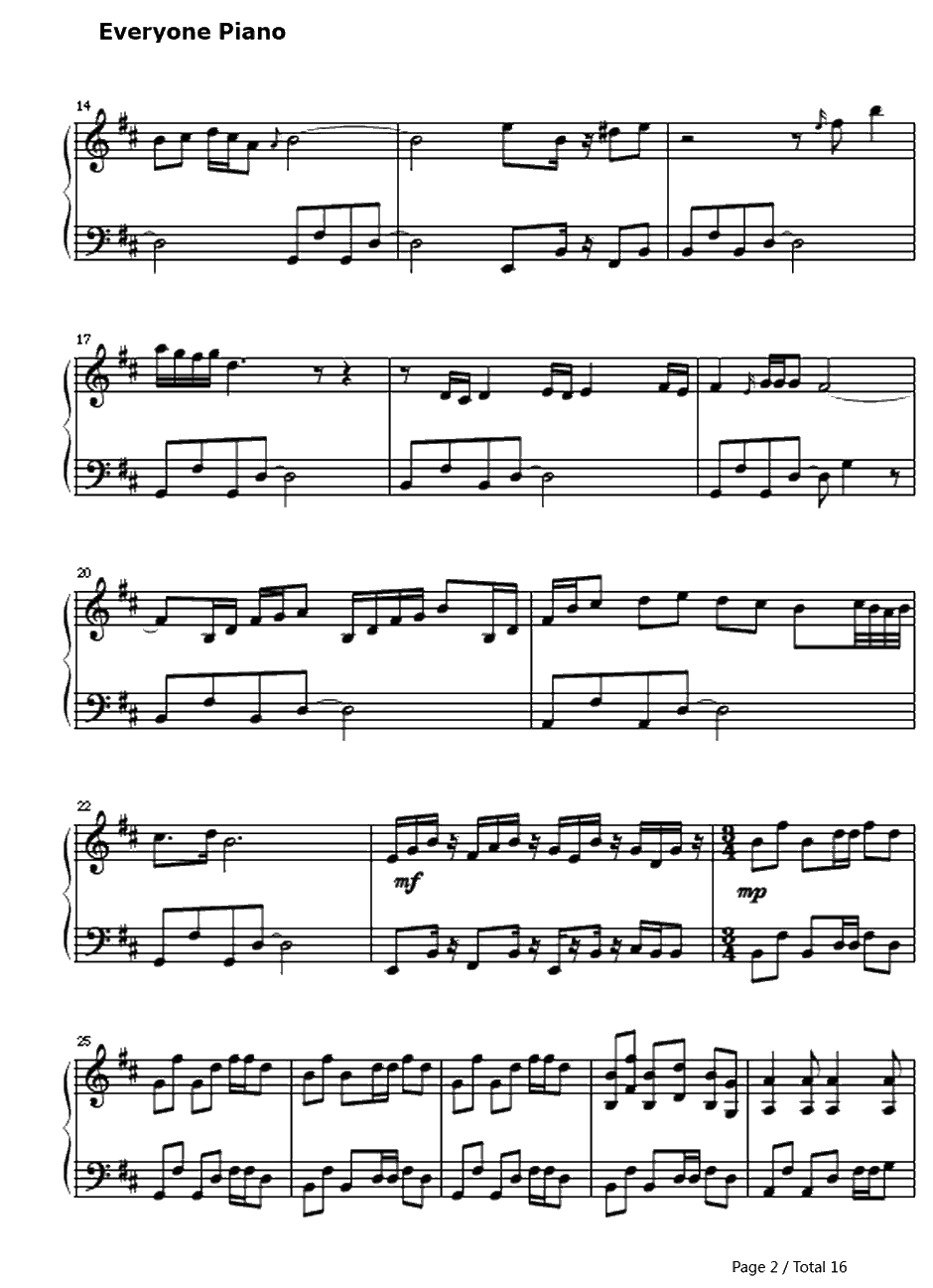 One钢琴谱-Metallica2