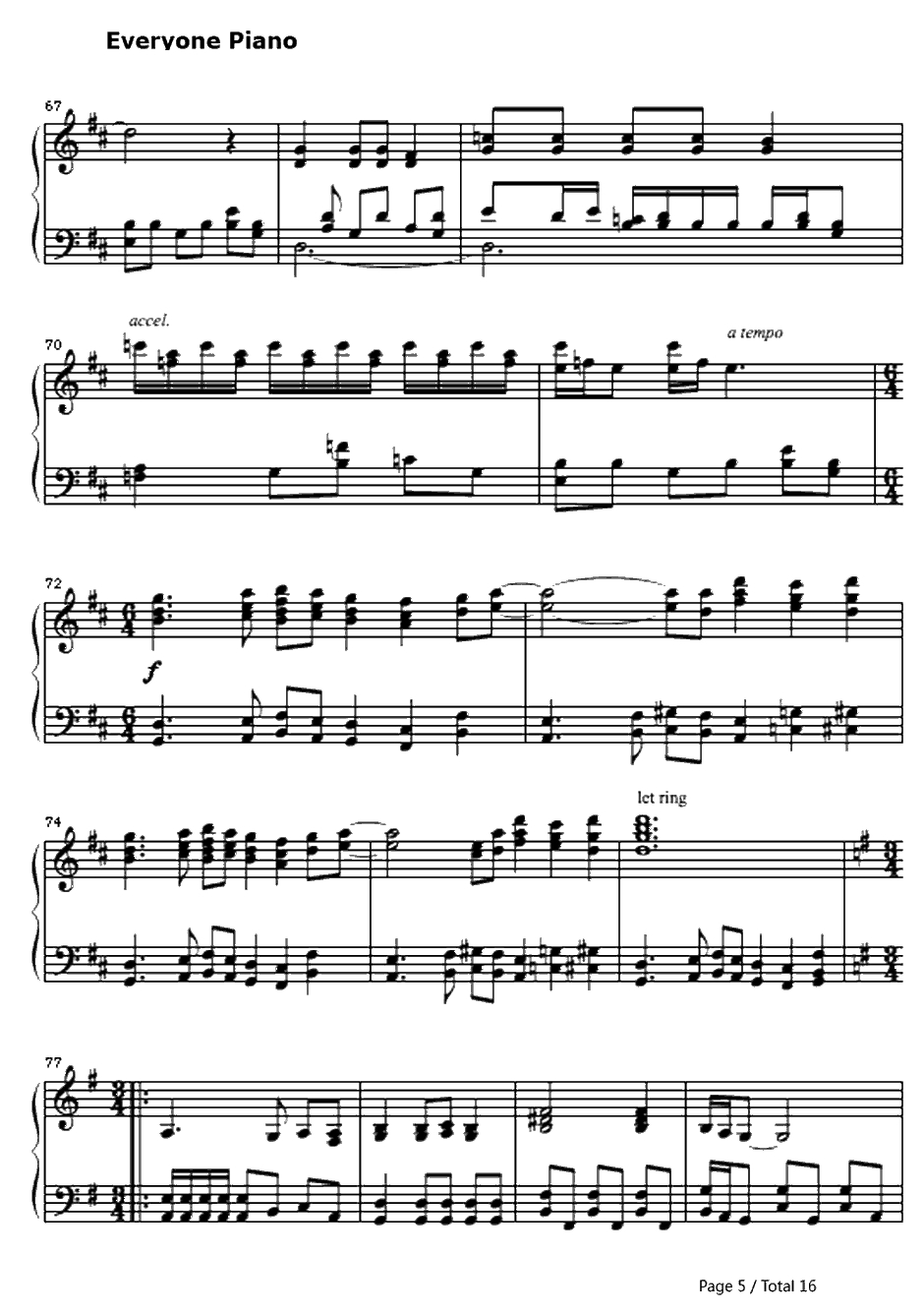 One钢琴谱-Metallica5