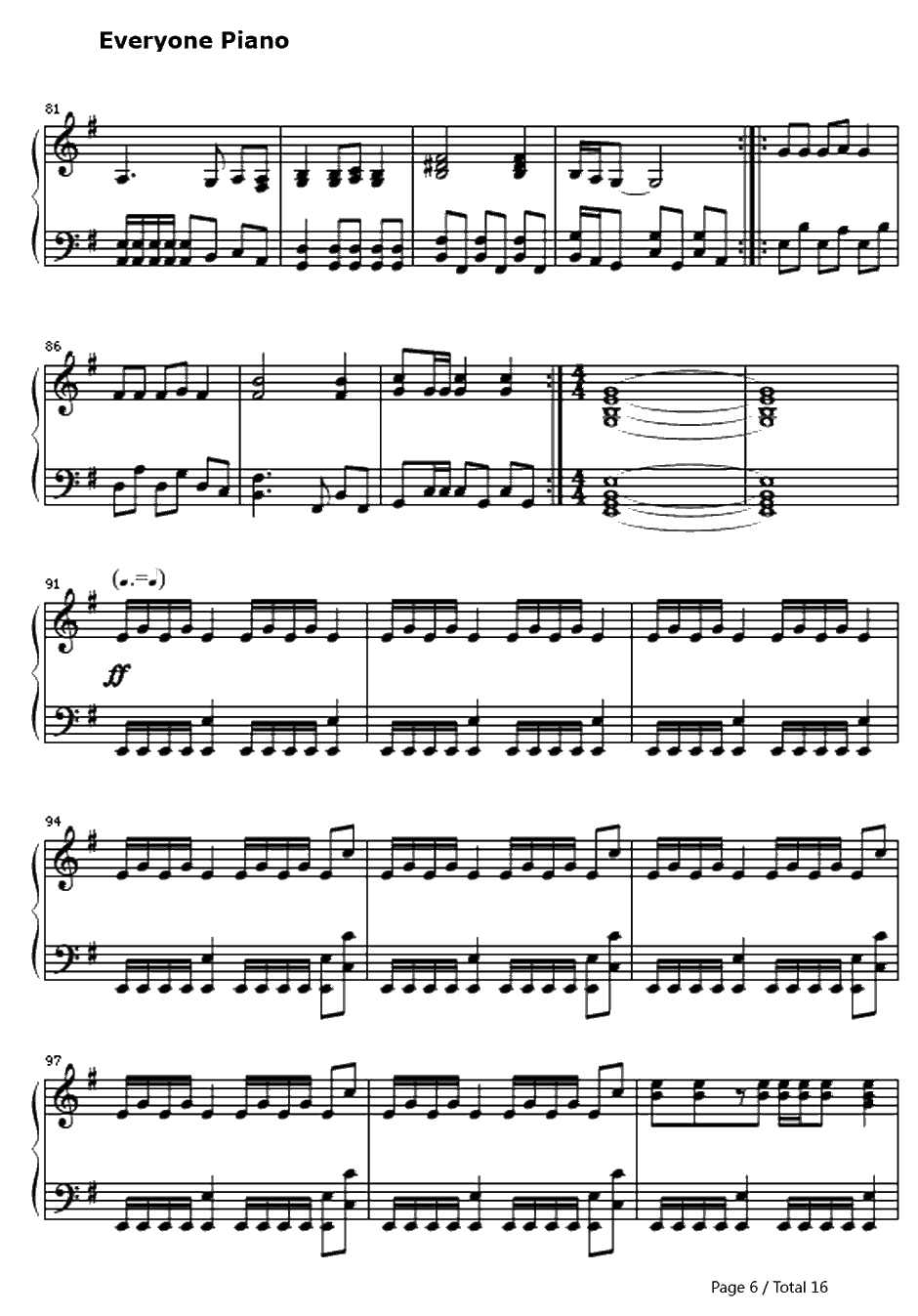 One钢琴谱-Metallica6