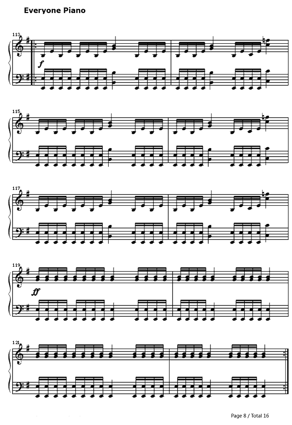 One钢琴谱-Metallica8