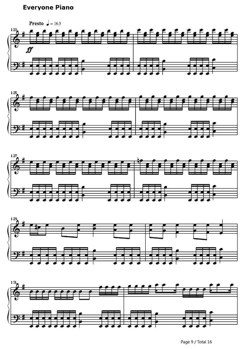 One钢琴谱-Metallica9