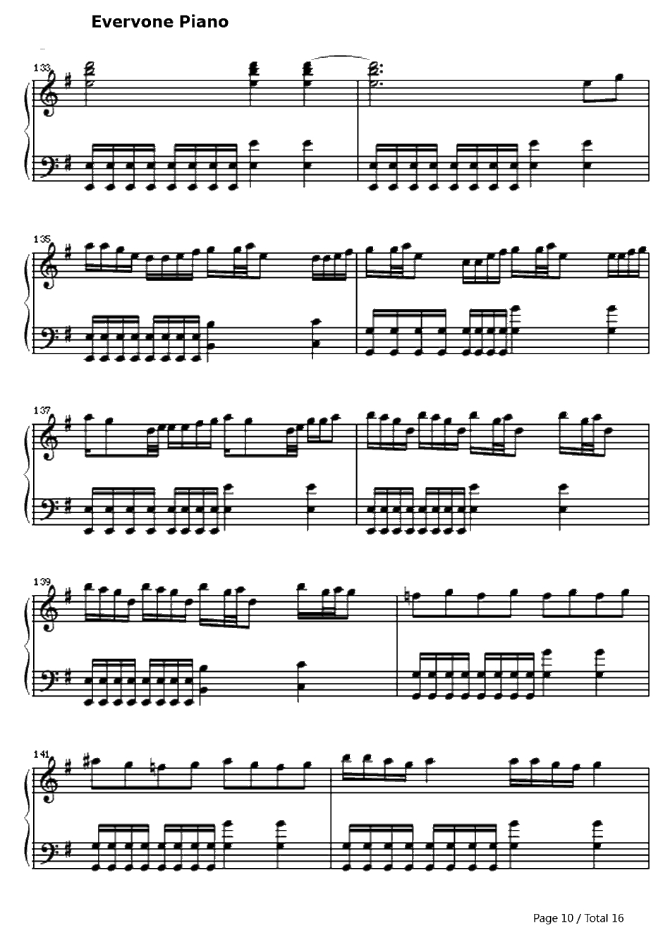 One钢琴谱-Metallica10