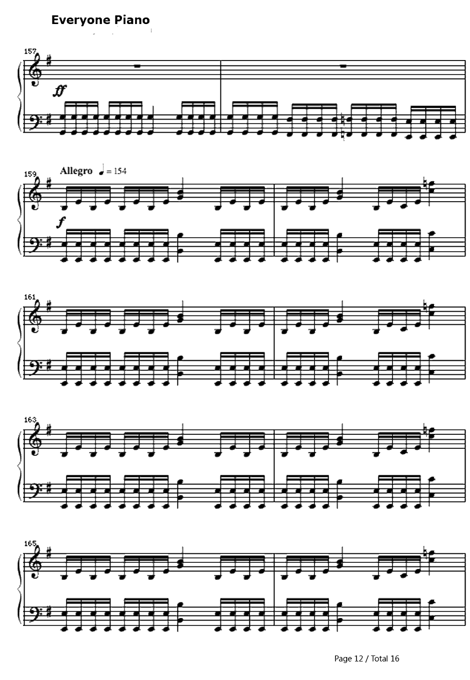 One钢琴谱-Metallica12