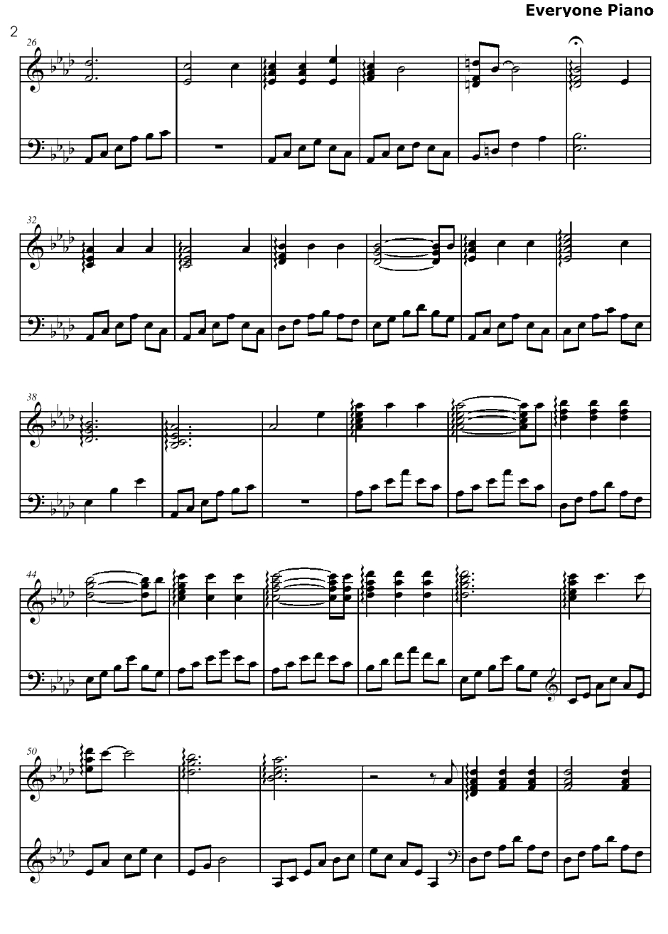 さくらんぼの実る顷钢琴谱-加藤登纪子-红猪主题歌2