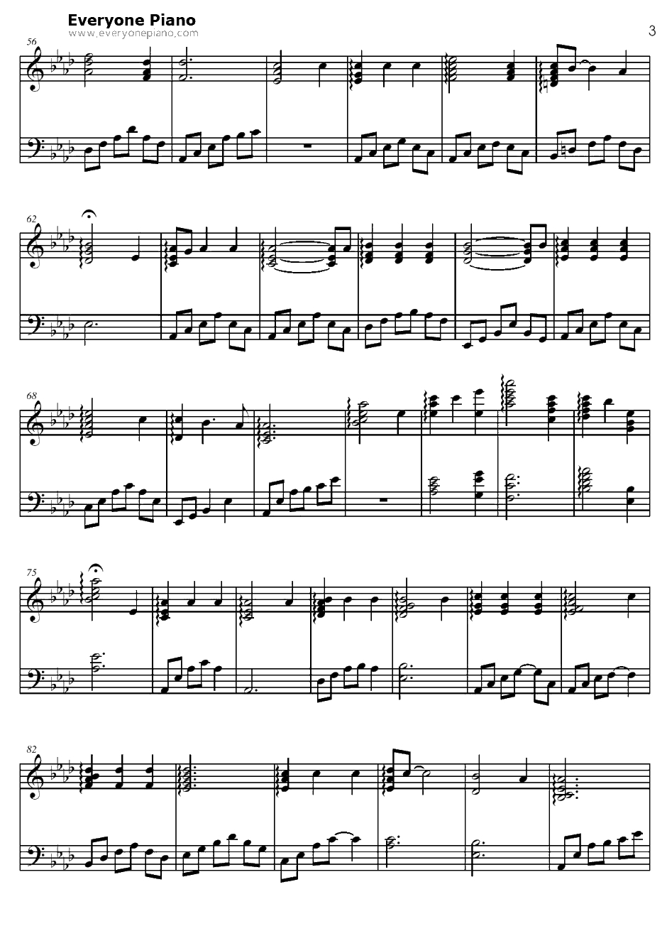 さくらんぼの実る顷钢琴谱-加藤登纪子-红猪主题歌3