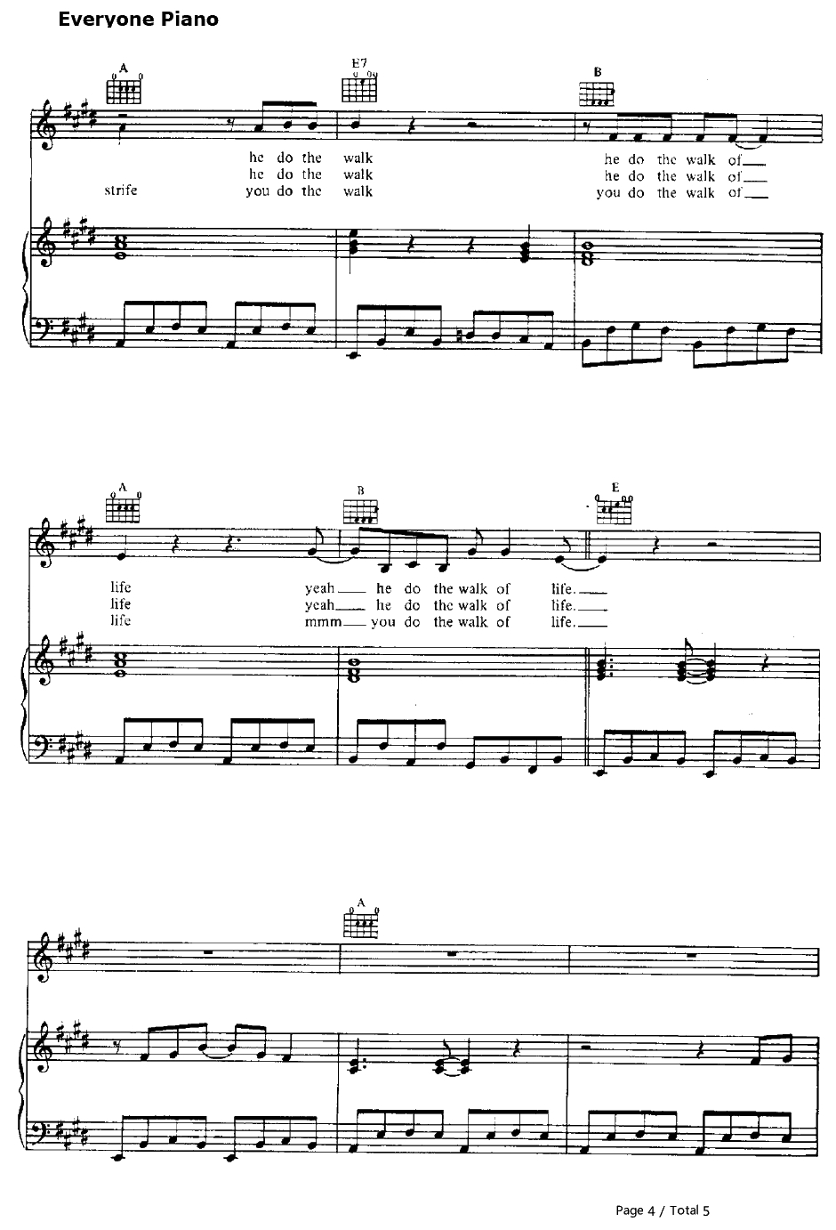 Walk of Life钢琴谱-DireStraits4