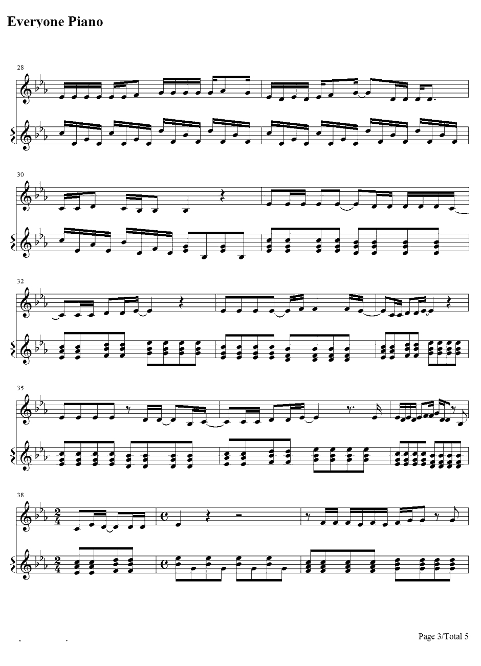 3月9日钢琴谱-レミオロメン（Remioromen）-一公升的眼泪插曲3