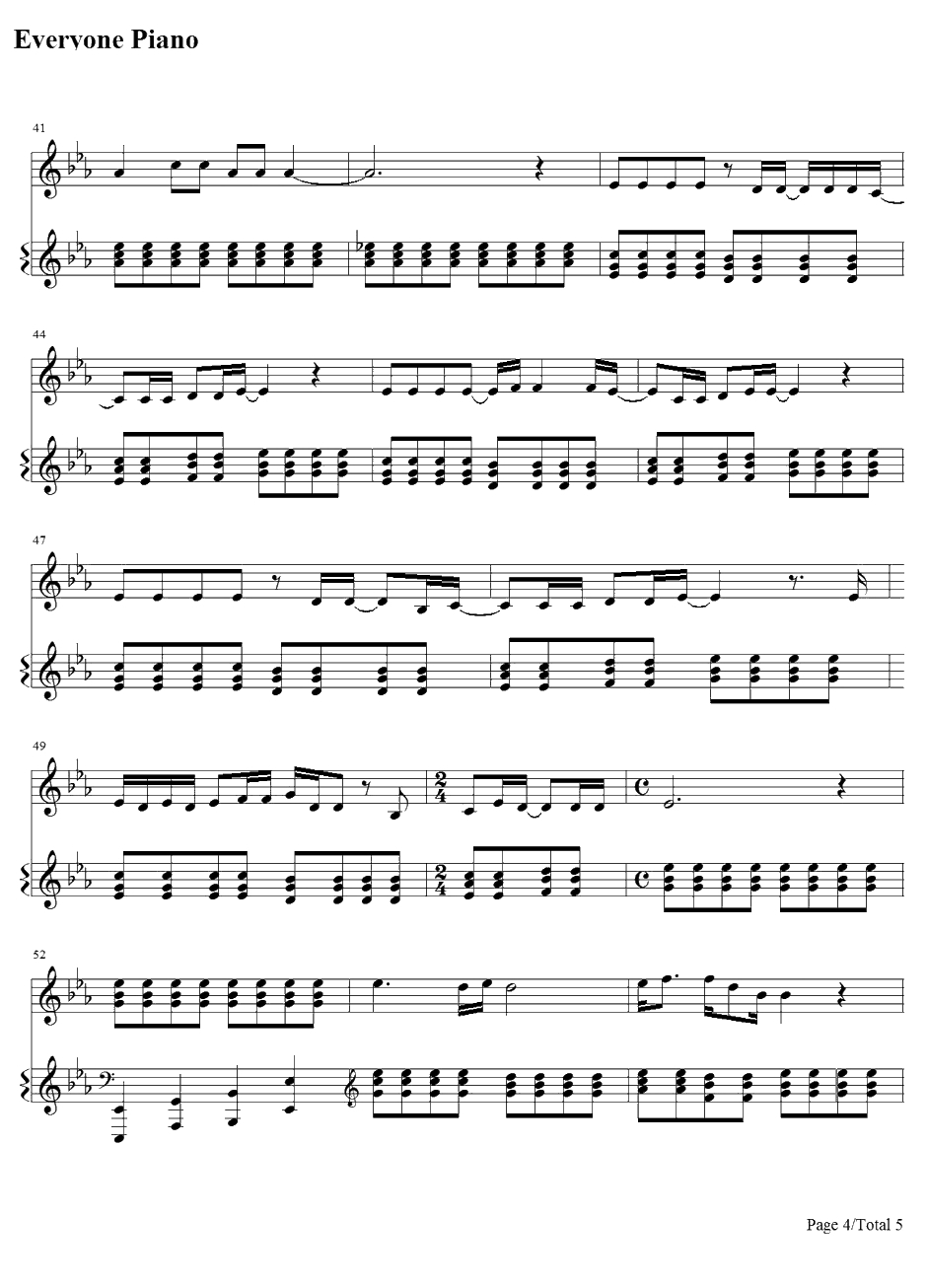 3月9日钢琴谱-レミオロメン（Remioromen）-一公升的眼泪插曲4