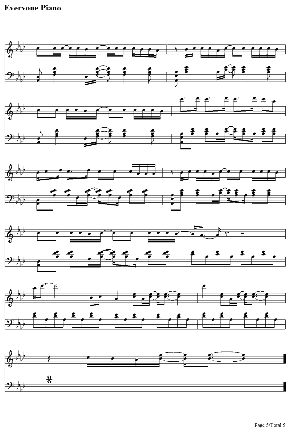 Bumpin' the Night钢琴谱-FloridaGeorgiaLine5