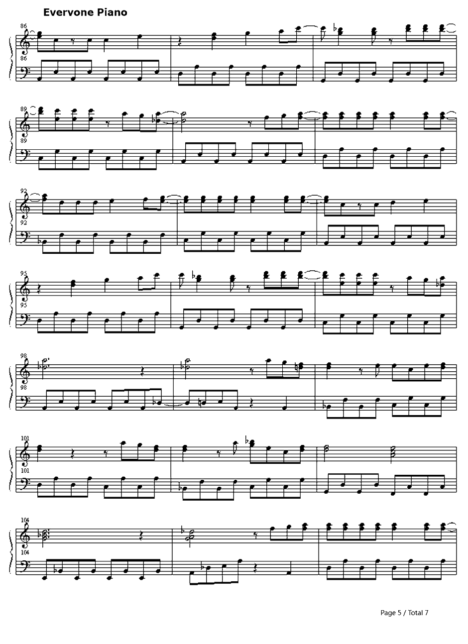 Get along钢琴谱-林原惠美、奥井雅美　-秀逗魔导士OP5