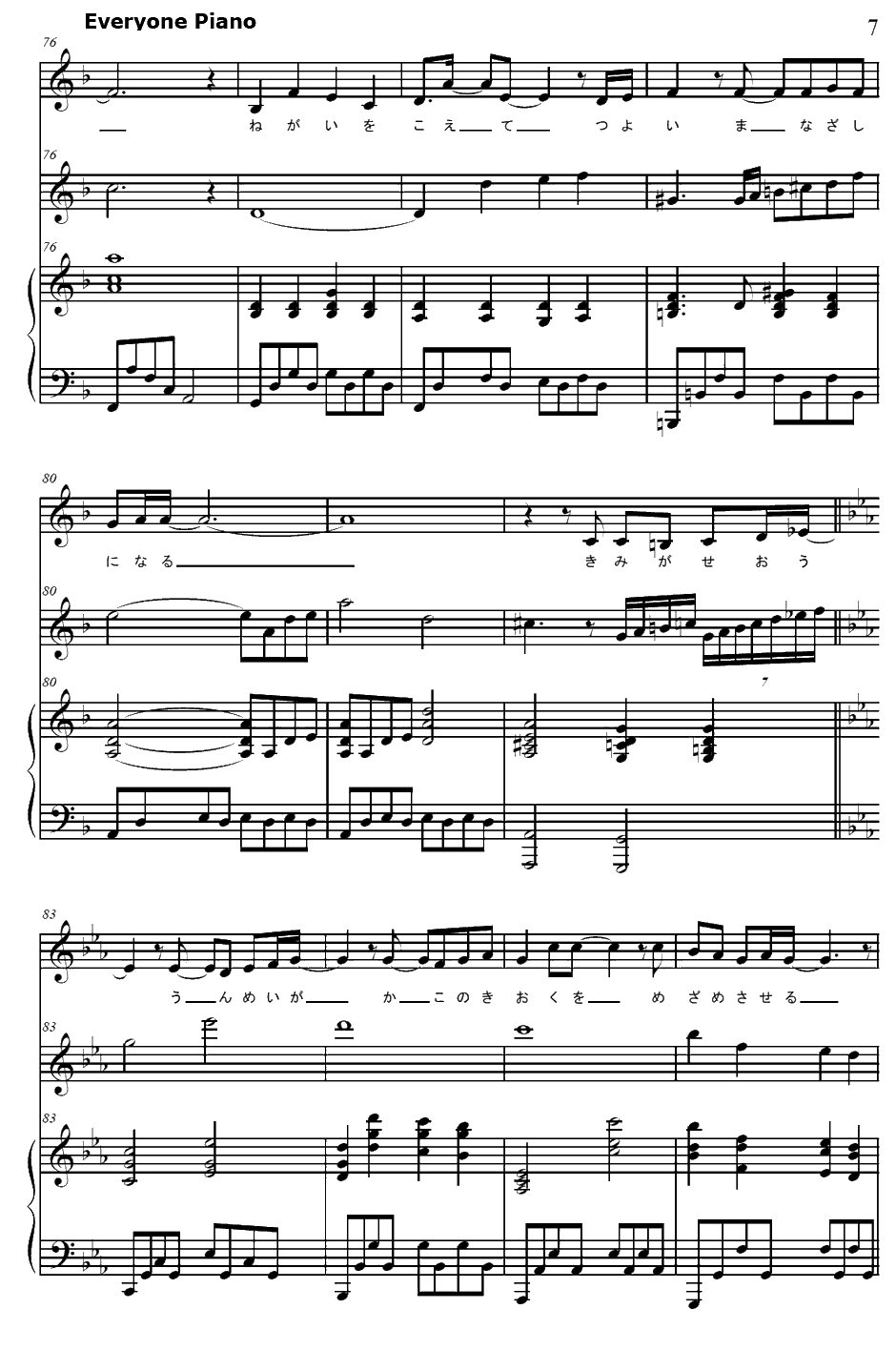 君の中の英雄钢琴谱-栗林みな実-机动战士高达AGEED17