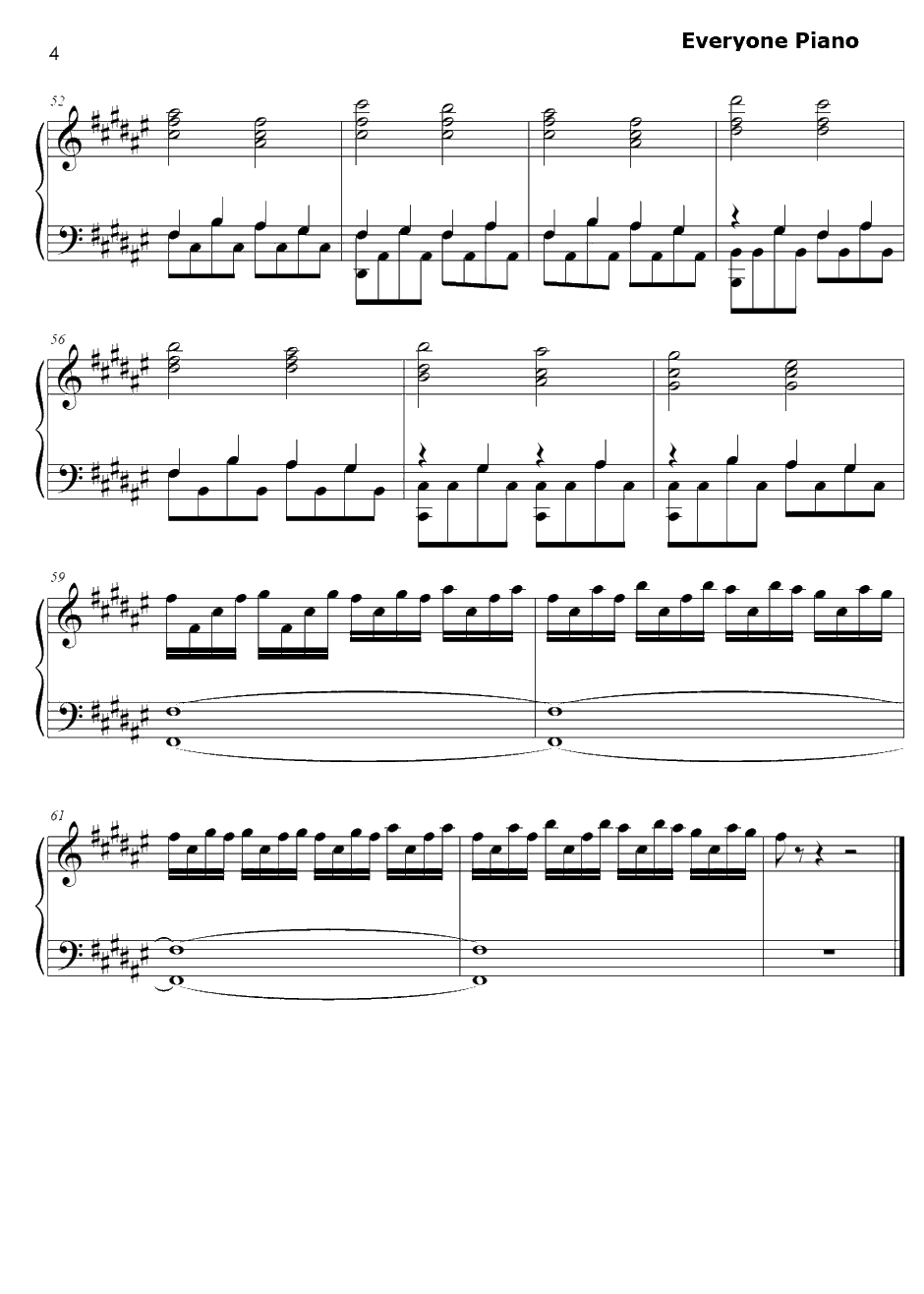 なないろびより钢琴谱-nano.RIPE-悠哉日常大王OP4