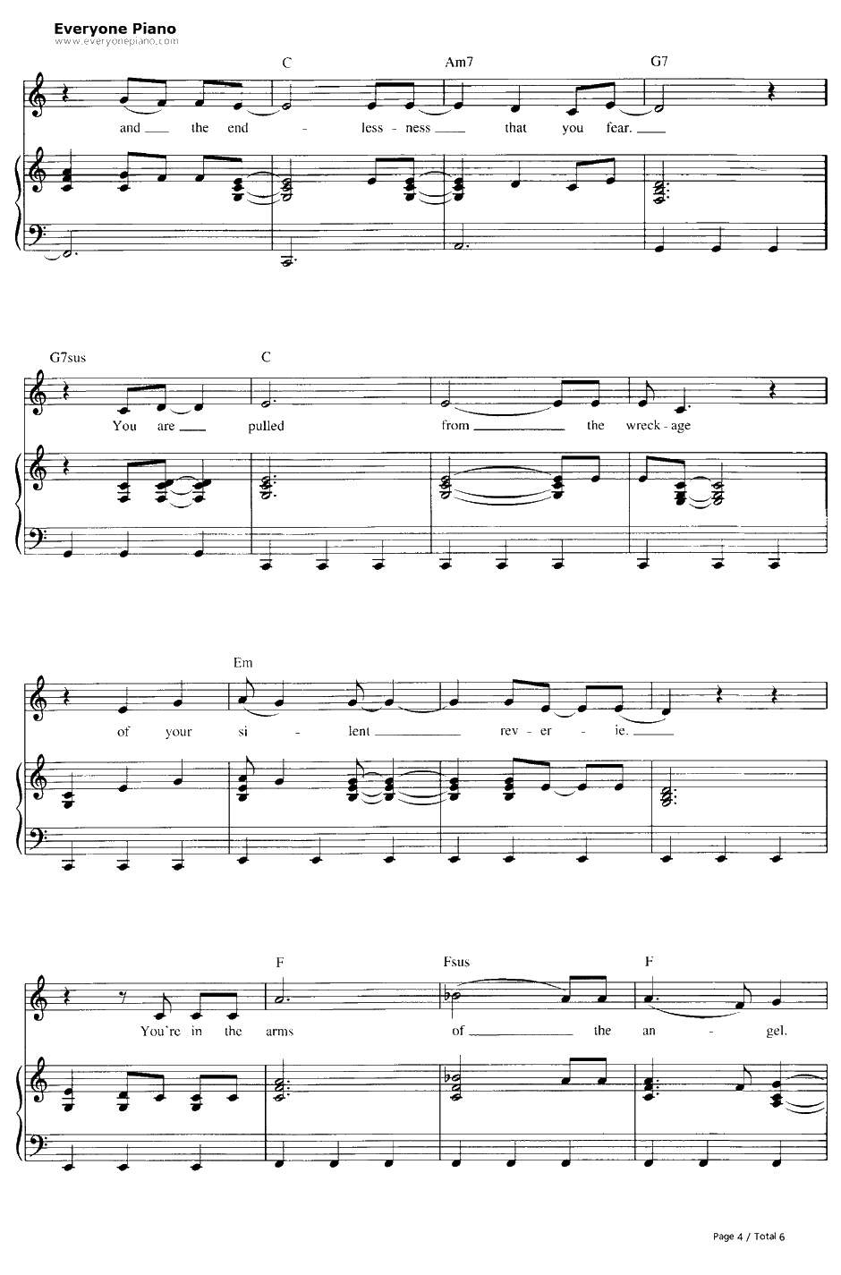 Angel钢琴谱-SarahMcLachlan-CityOfAngels主题曲4