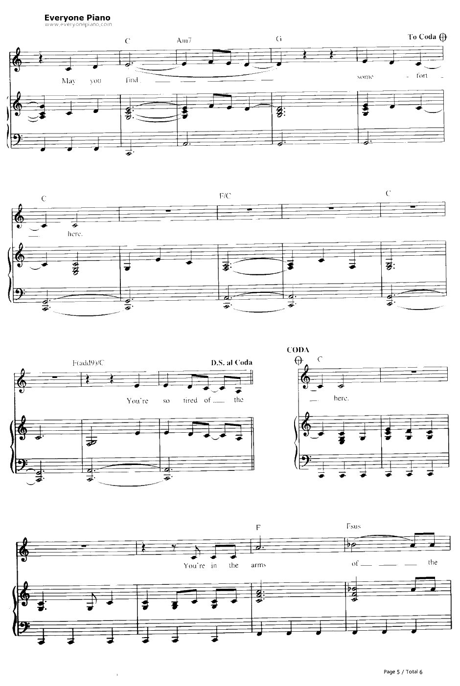 Angel钢琴谱-SarahMcLachlan-CityOfAngels主题曲5