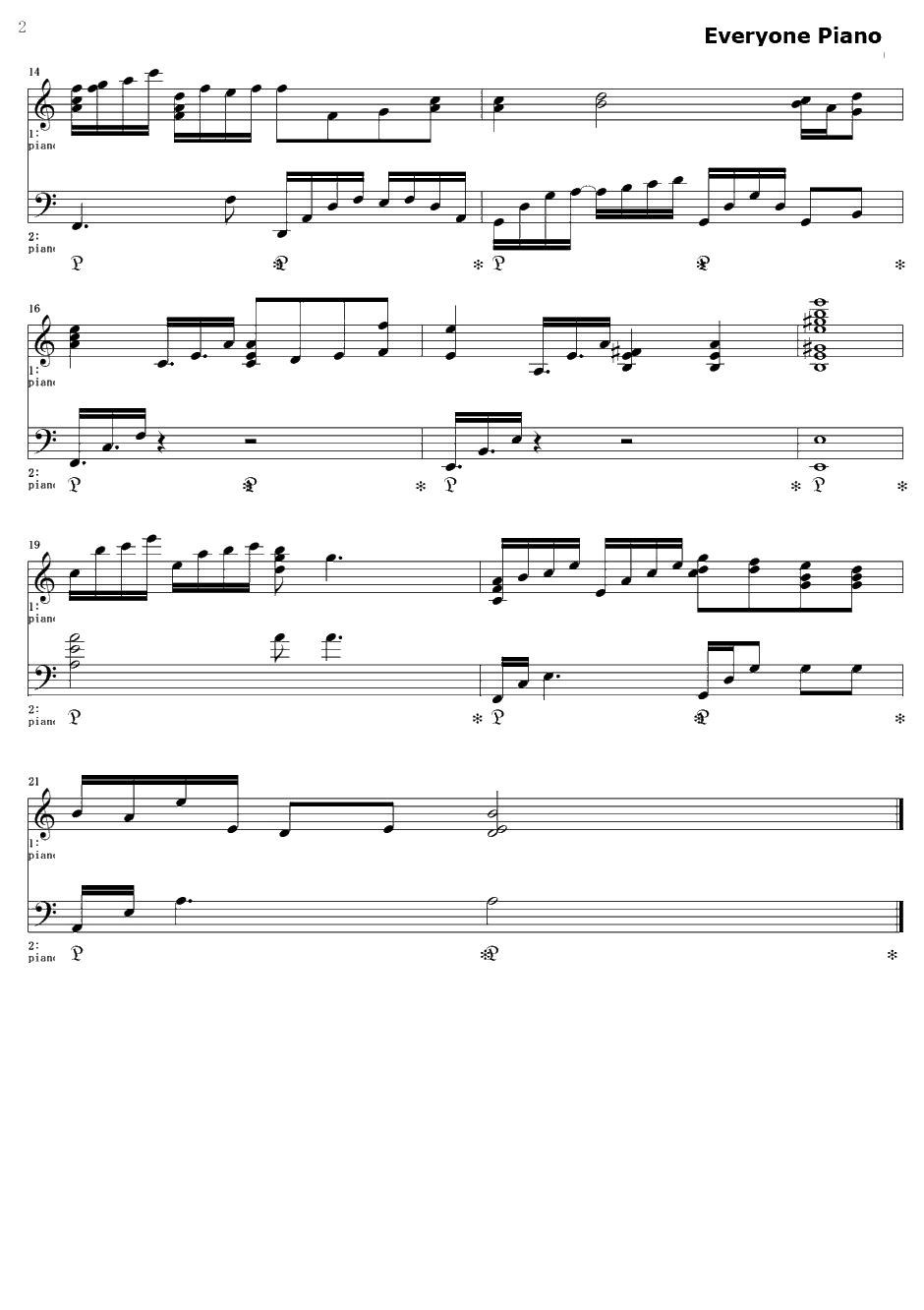 Crying alone钢琴谱-梶浦由记-翼•年代记OST2