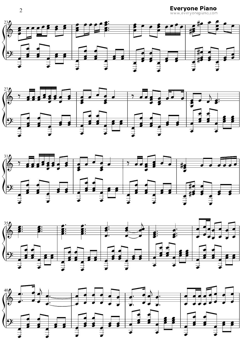 円尾坂の仕立屋钢琴谱-悪ノP-悪ノP2