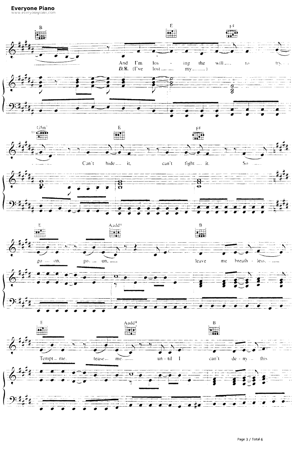 Breathless钢琴谱-TheCorrs3