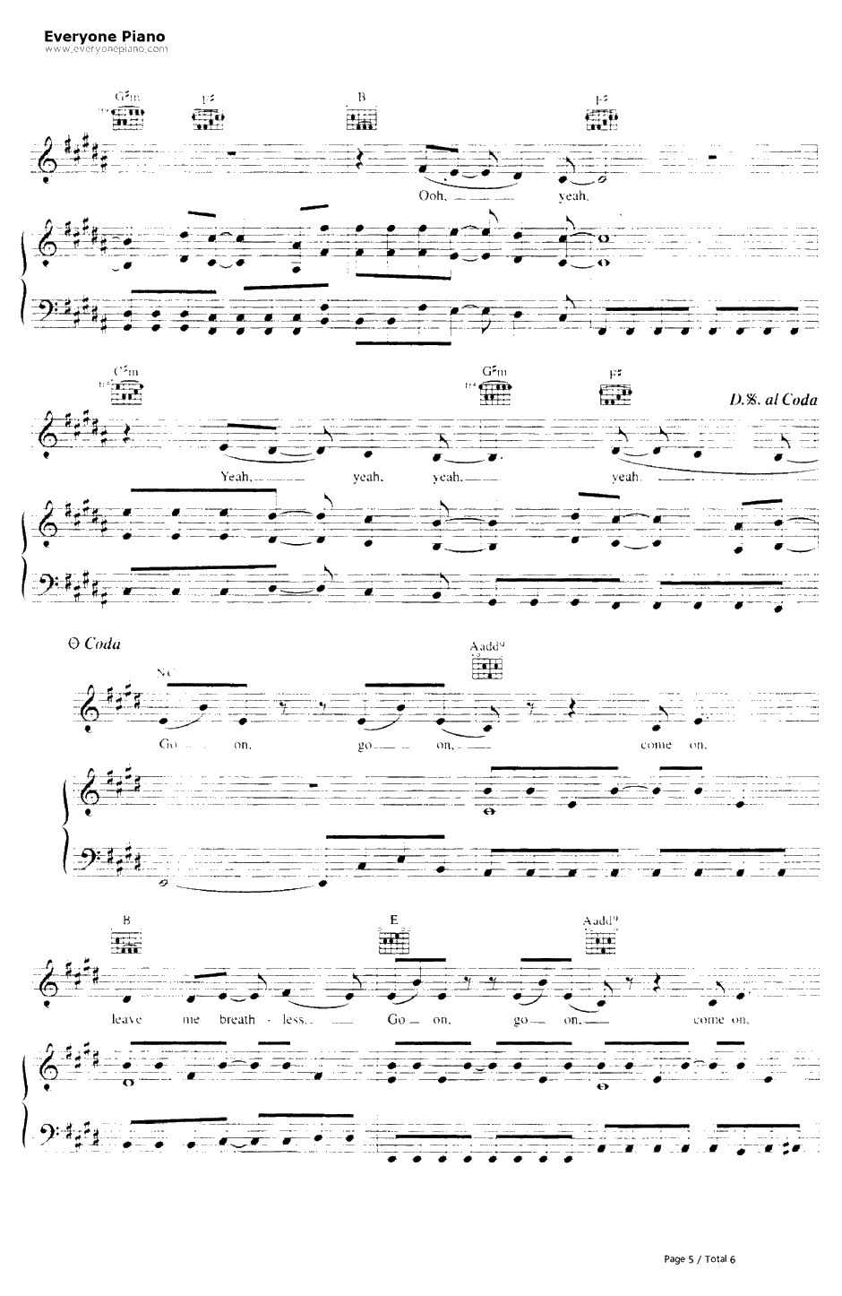 Breathless钢琴谱-TheCorrs5