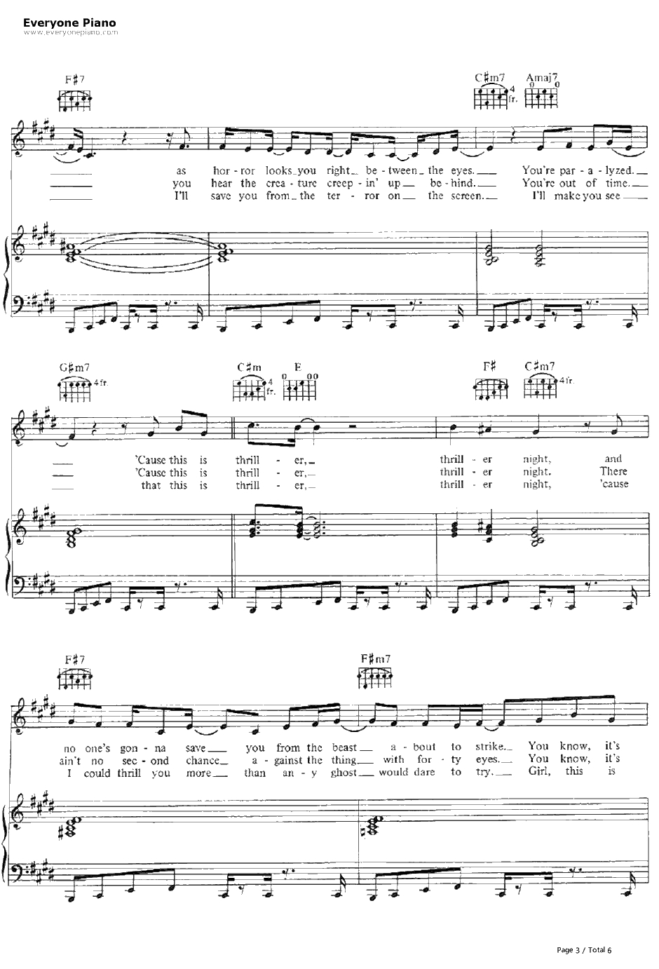 Thriller钢琴谱-MichaelJackson3