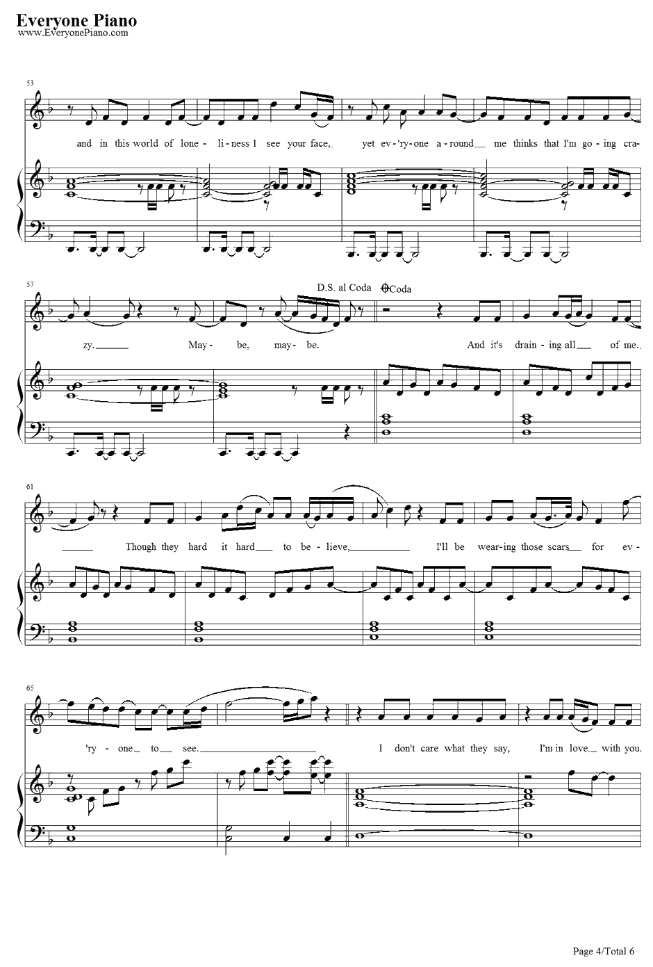 Bleeding Love钢琴谱-LeonaLewis4