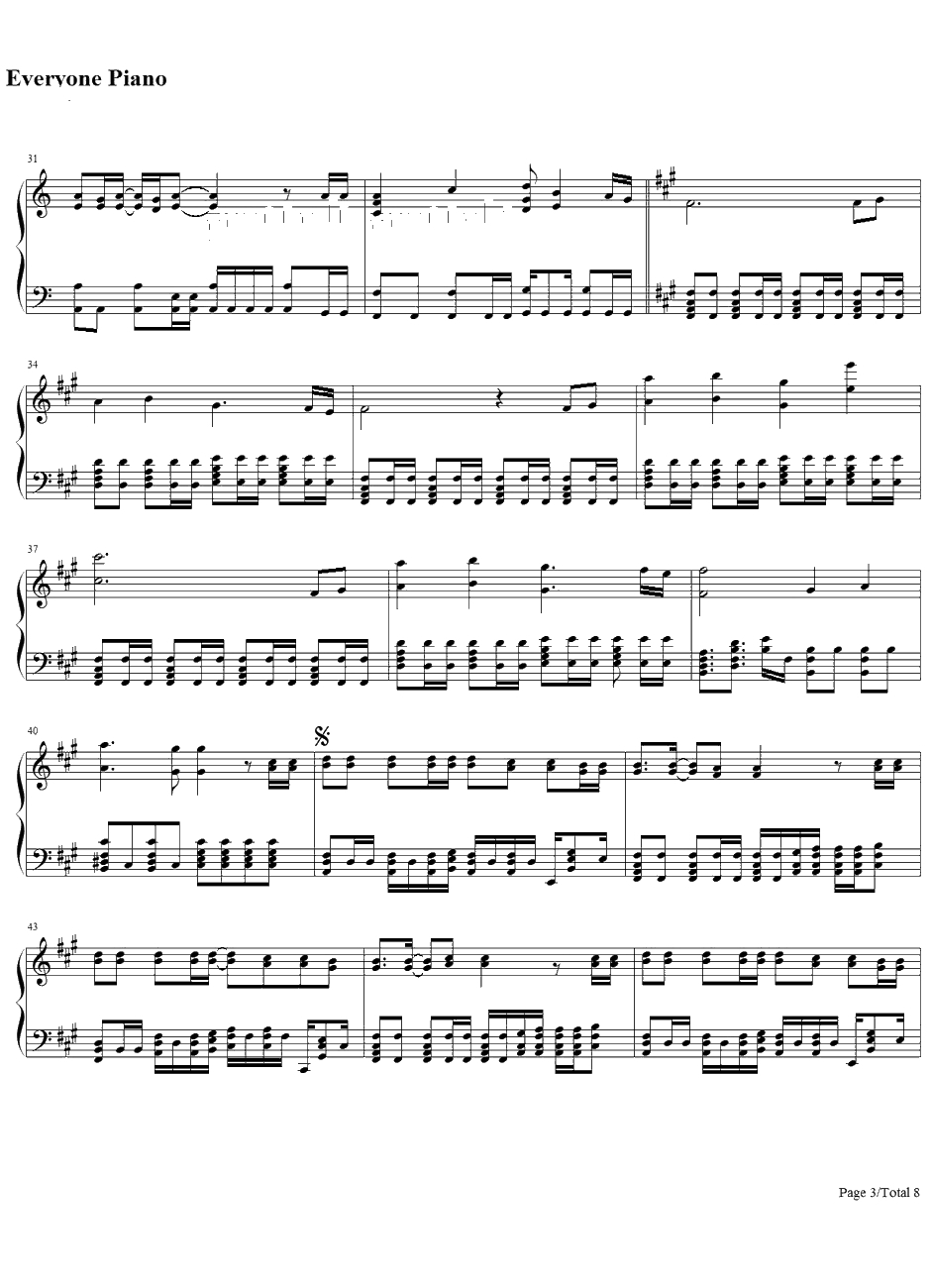 BEYOND THE TIME钢琴谱-TMNETWORK-机动战士高达逆袭的夏亚主题歌3