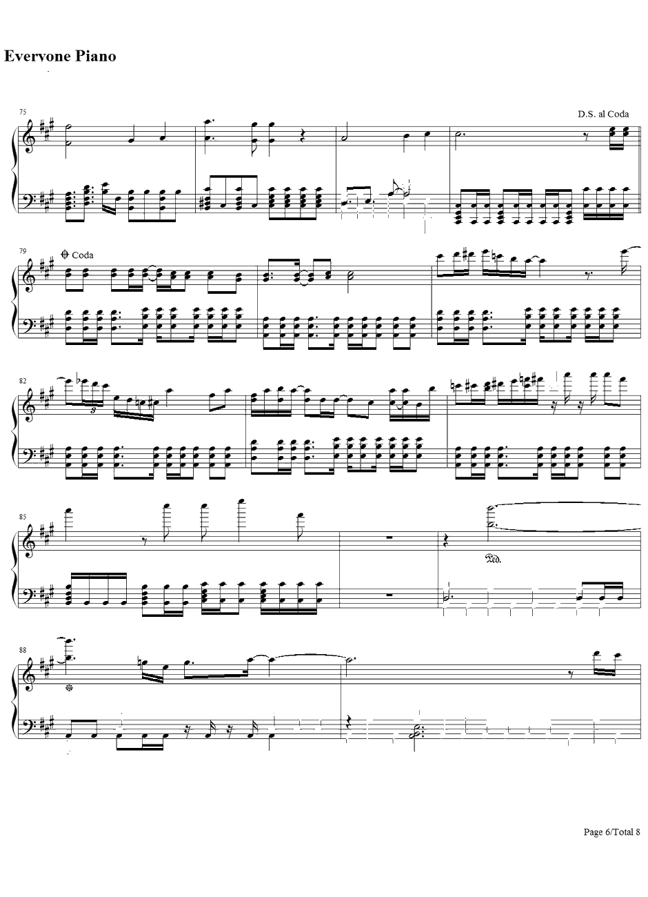 BEYOND THE TIME钢琴谱-TMNETWORK-机动战士高达逆袭的夏亚主题歌6