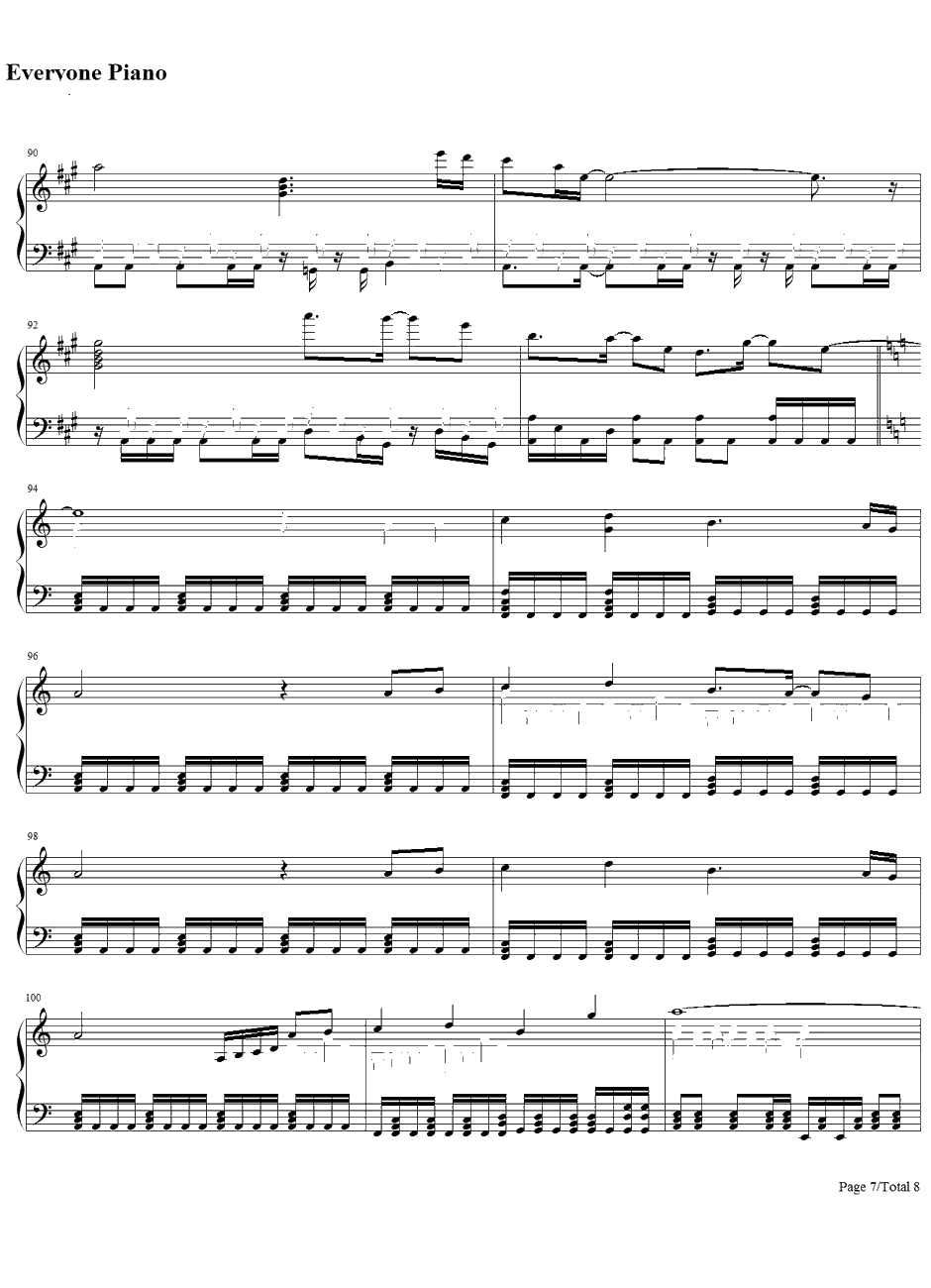 BEYOND THE TIME钢琴谱-TMNETWORK-机动战士高达逆袭的夏亚主题歌7