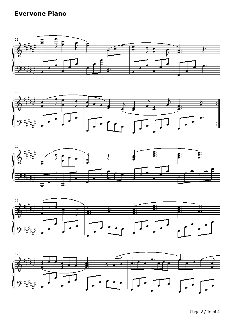 过云雨钢琴谱--张敬轩2