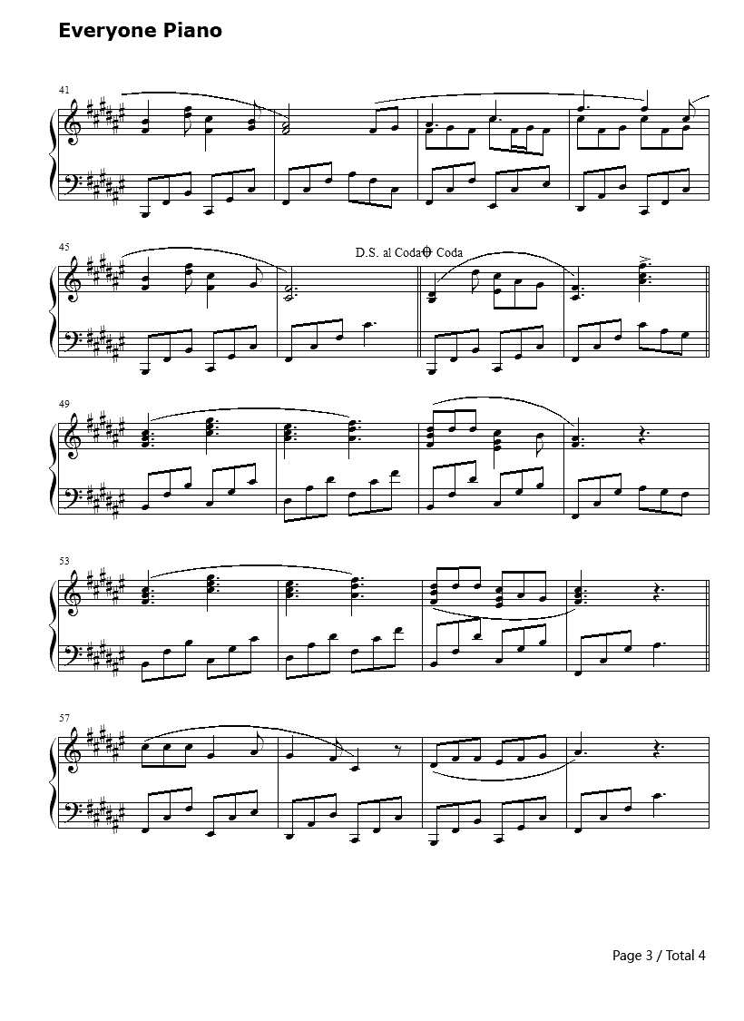 过云雨钢琴谱--张敬轩3