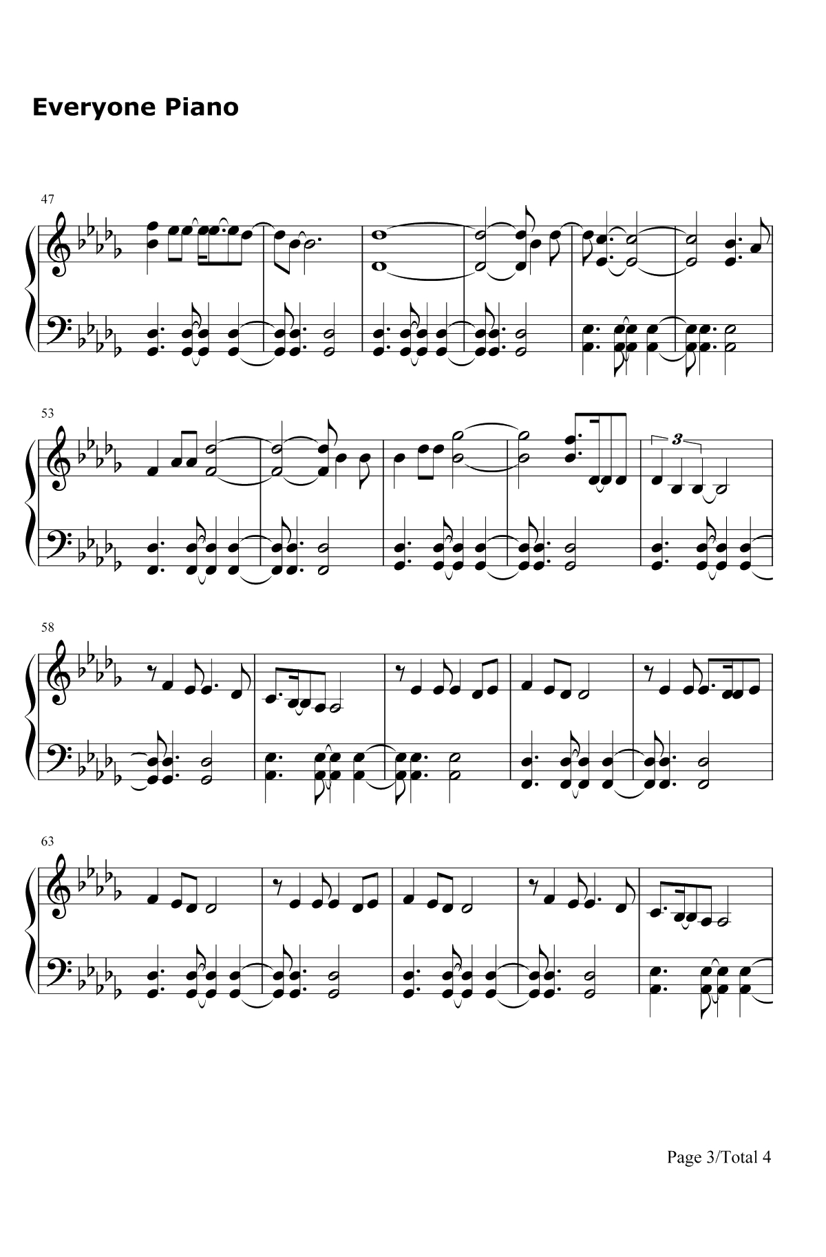 Chandelier钢琴谱-Sia3