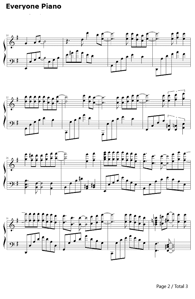 命运钢琴谱-Rain-Fate2